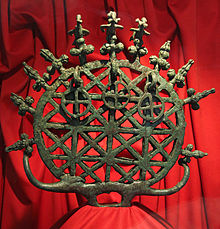 One of the Alaca Höyük bronze standards from a pre-Hittite tomb dating to the 3rd millennium BC, from the Museum of Anatolian Civilizations in Ankara