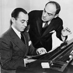 Songwriting partners Rodgers and Hart working on a song in 1936